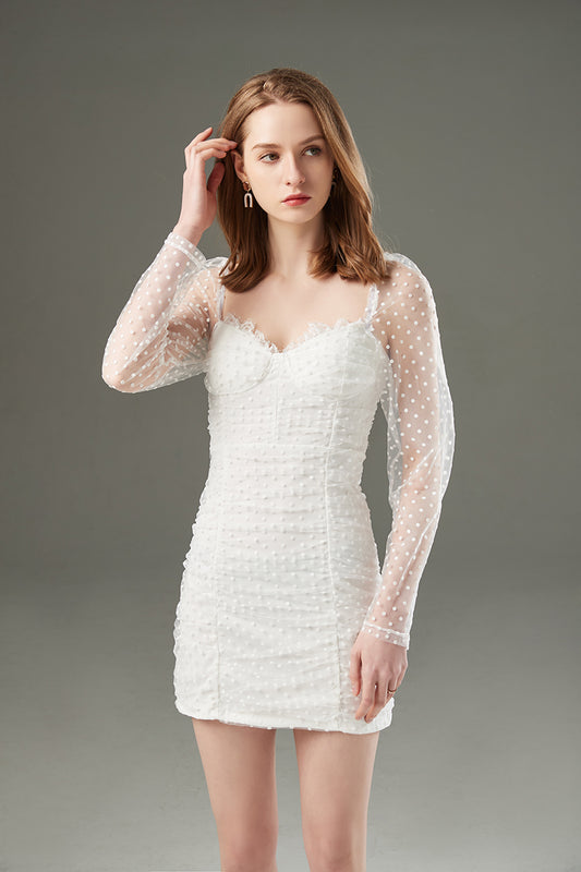Elegant French Lace Short Dress