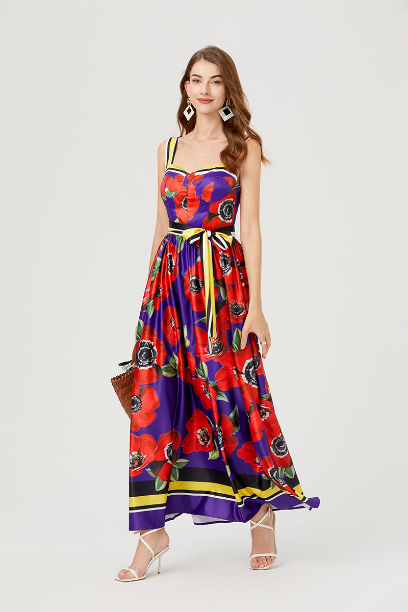 Summer Print Halter Dress