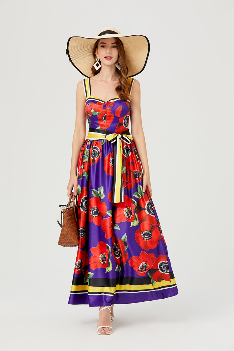 Summer Print Halter Dress