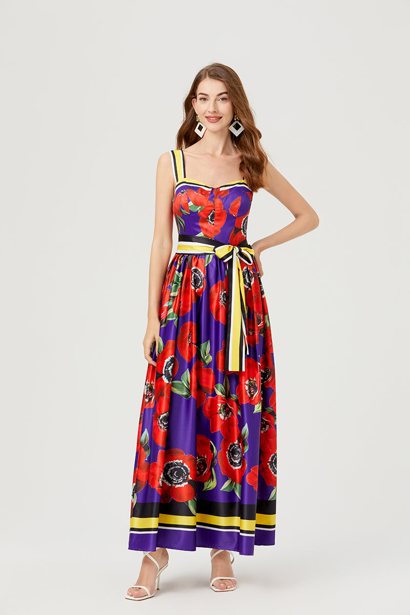 Summer Print Halter Dress