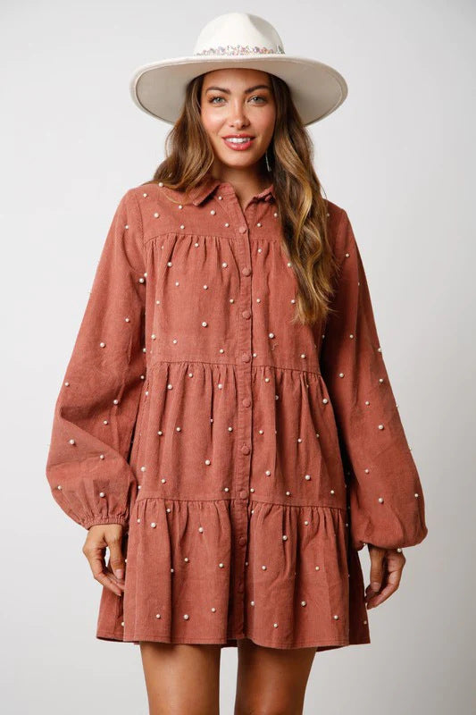 Women's Elegant Shirt Long Sleeve Dress