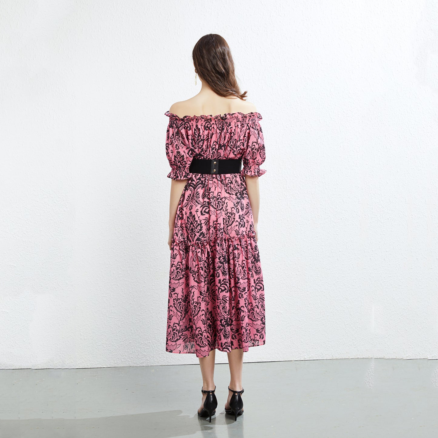 Women's New High Waist Printed Dress