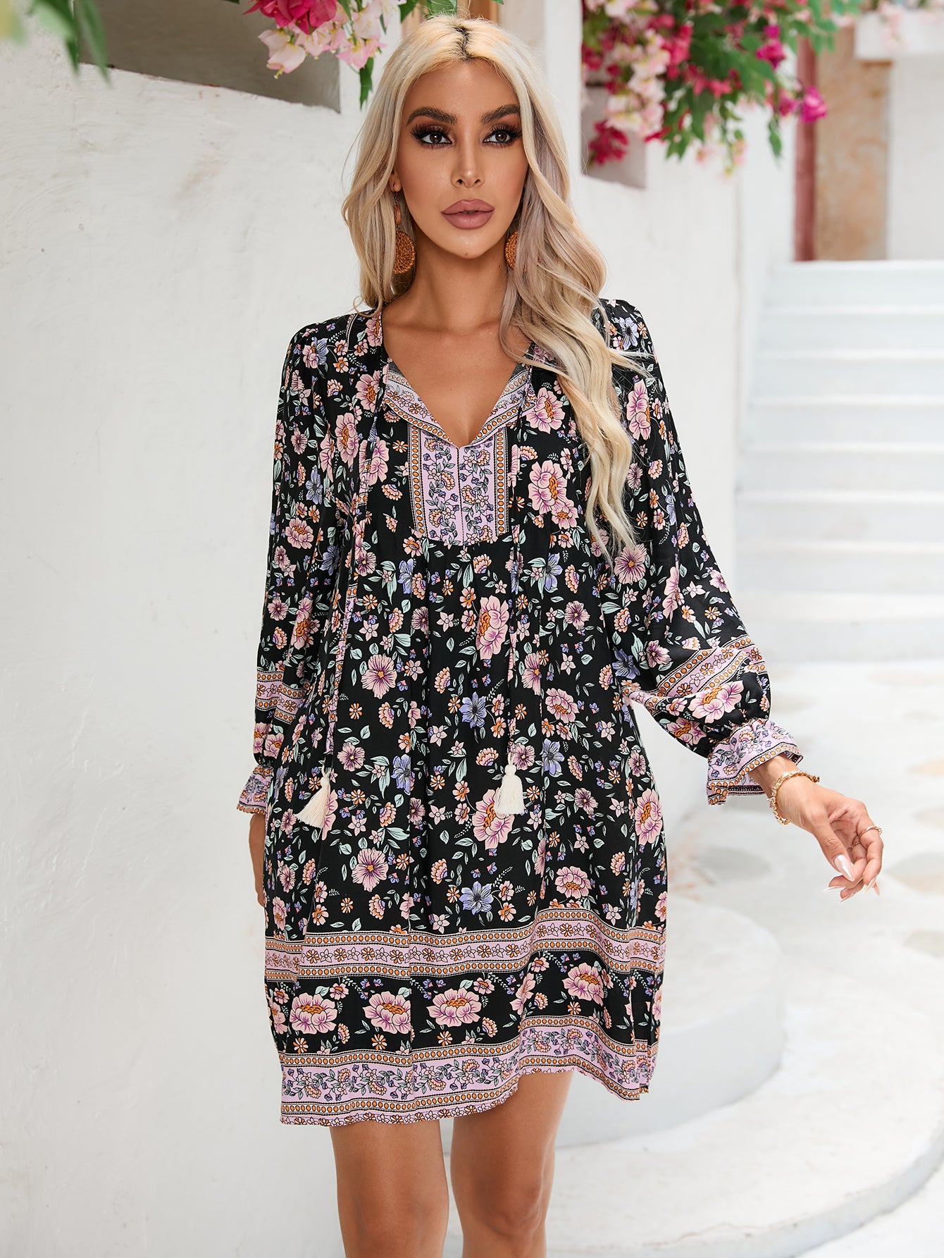 Women's Bohemian Casual Vacation Dress